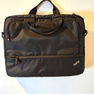 ThinkPad Black Messenger Bag 16"x12" Padded Laptop Carry Case w/Shoulder Strap